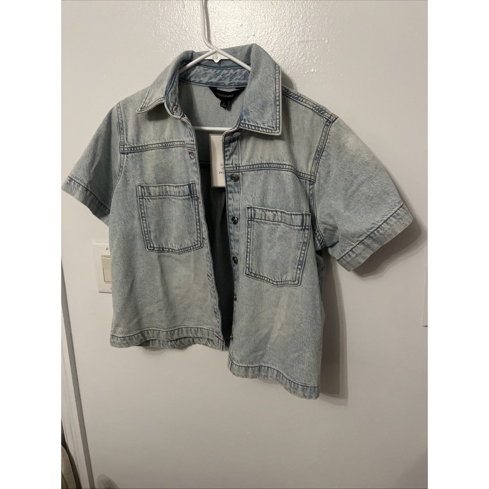 Caligraphie Denim Jacket Size Large Light Blue